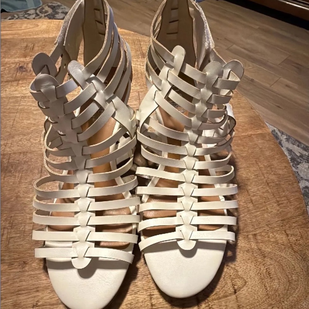 White Wedge Sandals